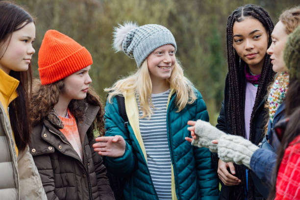 istock Girls Field Trip With Teacher 1693478664