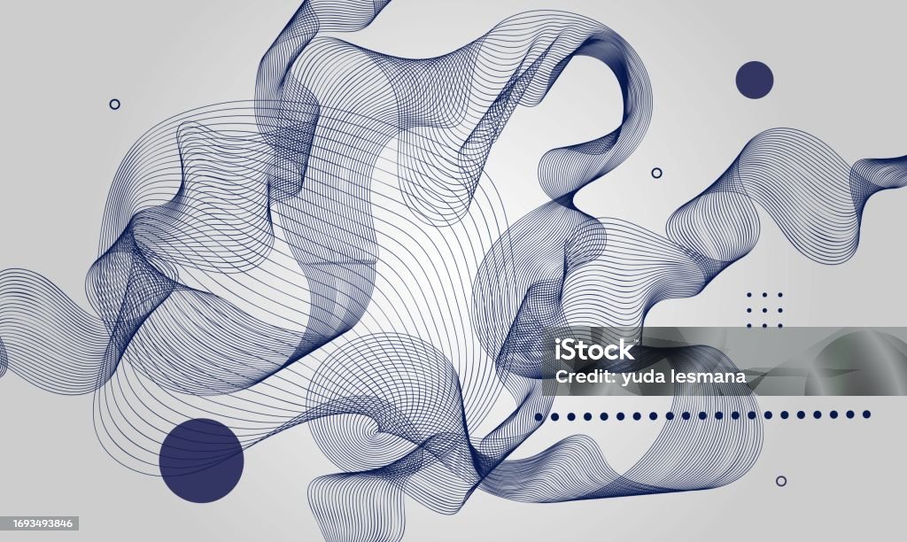 Line Wave Absrtact Abstract Wave Lines Background Stock Illustration - Download Image Now ...