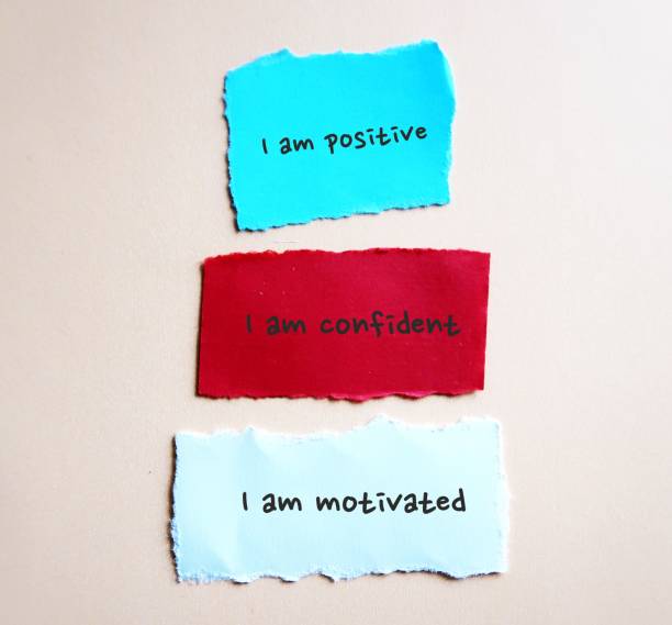 istock Three torn note on background with handwritten text I AM POSITIVE, I AM CONFIDENT, I AM MOTIVATED - powerful self talk positive affirmations to boost self confidence in daily life 1693526795