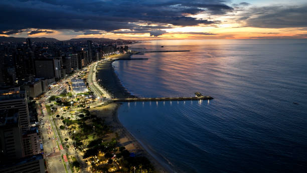 istock Night Beach At Fortaleza In Ceara Brazil. 1693570062
