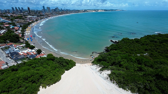 Bald Hill At Natal In Rio Grande Do Norte Brazil. Bay Water Coastline. Coast Travel. Vacation Landscape. Beach Seascape. Bald Hill At Natal In Rio Grande Do Norte Brazil.