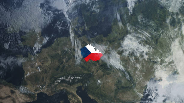 Credit: https://www.nasa.gov/topics/earth/images\n\nAn illustrative stock image showcasing the distinctive tricolor flag of Czech Republic beautifully draped across a detailed map of the country, symbolizing the rich history and cultural pride of this renowned European nation.