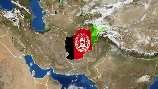 Credit: https://www.nasa.gov/topics/earth/images

An illustrative stock image showcasing the distinctive tricolor flag of Afghanistan beautifully draped across a detailed map of the country, symbolizing the rich history