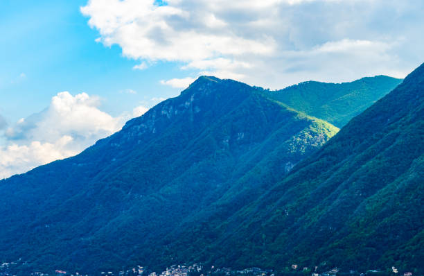 Low cloud on the hillside of Lake Como, Italy