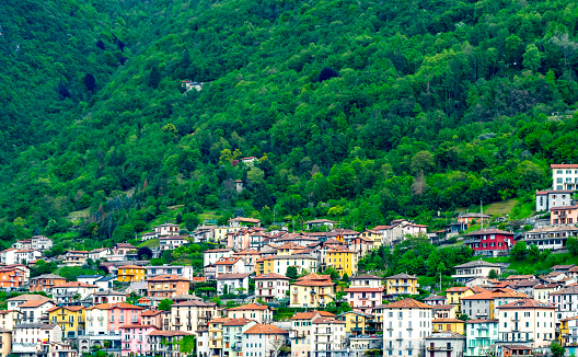 The hillside village of Cernobbio, Lake Como, Italy.