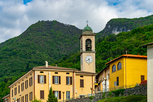 The hillside village of Cernobbio, Lake Como, Italy.