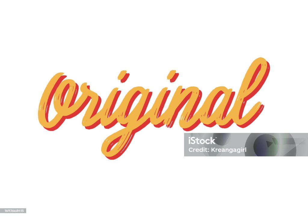 Original Copy Lettering Original Hand Lettering On White Background Stock Illustration ...