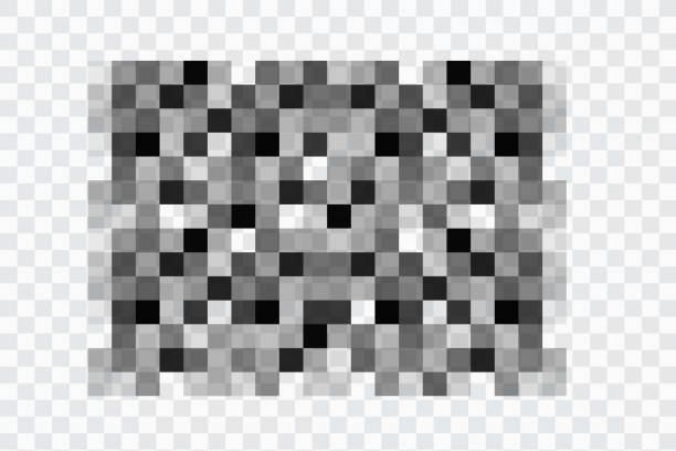 ilustrações de stock, clip art, desenhos animados e ícones de censor pixel mosaic bar, simple gray blur censure frame on transparent background. vector illustration - artesanato