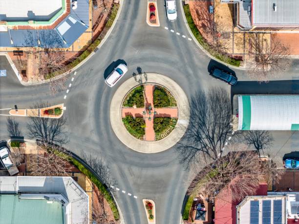 istock Roundabout Aerial View, Inverell, Australia 1693679263