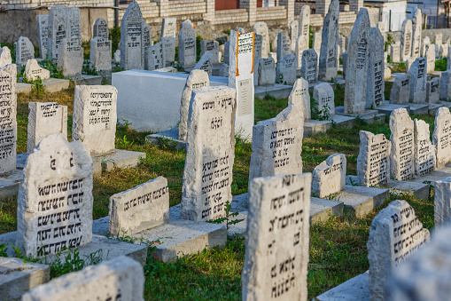 Ukraine. Medzhibozh. July 28, 2021.Old Jewish cemetery.Hasidic Jews. Grave of the spiritual leader Baal Shem Tov, Rabbi Israel ben Eliezer.