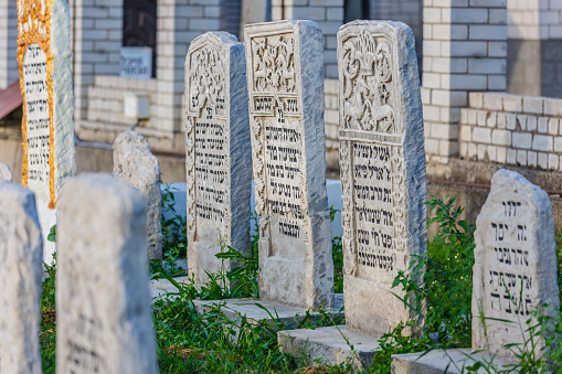 Ukraine. Medzhibozh. July 28, 2021.Old Jewish cemetery.Hasidic Jews. Grave of the spiritual leader Baal Shem Tov, Rabbi Israel ben Eliezer.