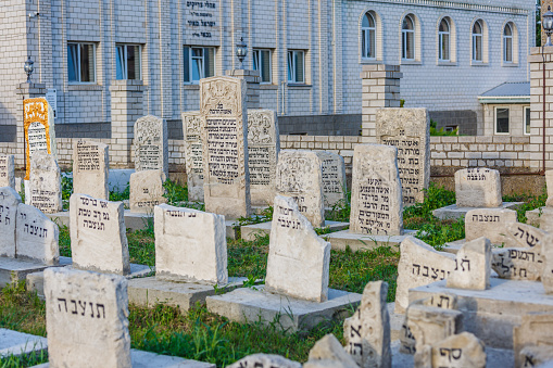 Ukraine. Medzhibozh. July 28, 2021.Old Jewish cemetery.Hasidic Jews. Grave of the spiritual leader Baal Shem Tov, Rabbi Israel ben Eliezer.
