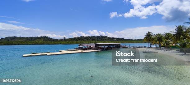 Blue Water And Blue Sky In One Frame Of Fav Island Destination In Batam Stock Photo - Download Image Now
