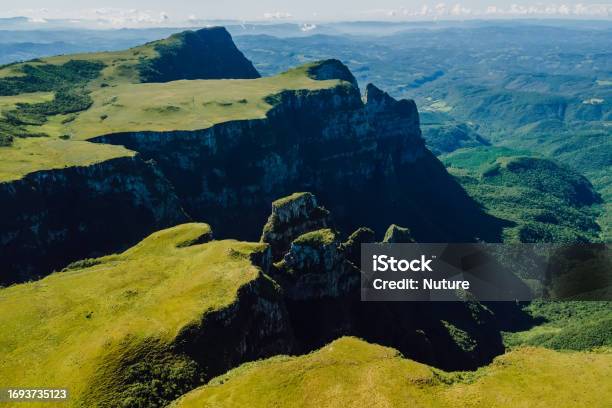 Landscape Of The Espraiado Canyon In Urubici Santa Catarina Brazil Amazing Canyons From Aerial View Stock Photo - Download Image Now