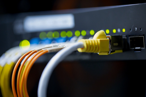 Telecom Photo Computer Information Technology Room Computer Network Ether Cable Fiber Optic ...