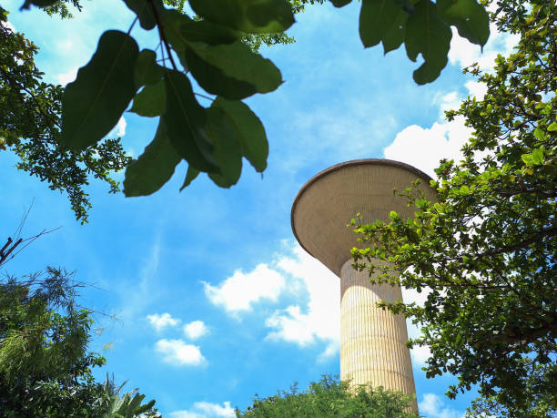 istock Public water tank, blue sky, sunlight, nature 1693764826