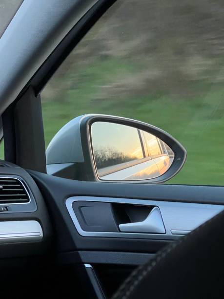 istock Rear view mirror of a car 1693768898