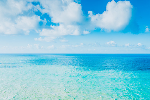 A stitched panorama of a vibrant blue ocean in Cabo da Roca
