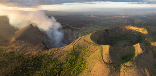 istock Panorama landscape on Masaya volcano park 1693827932