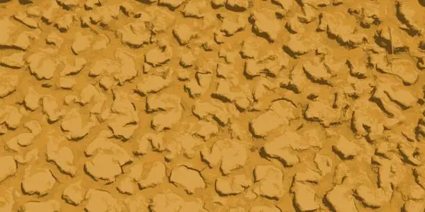 Vector illustration of Drought ground vector background