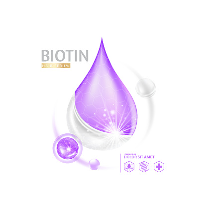concept of biotin serum hair care protection