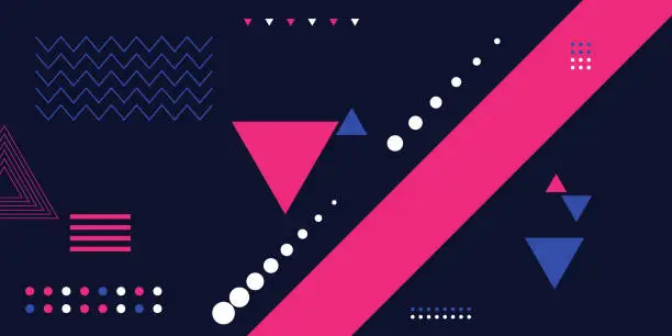 Vector illustration of Modern colourful geometric triangle shape abstract background for sport poster and banner design