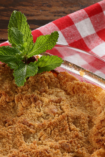 Apple Crumble with Mint Leaf