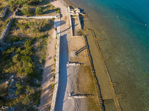 Ruins on Roman town Colentum, Murter Island, Croatia