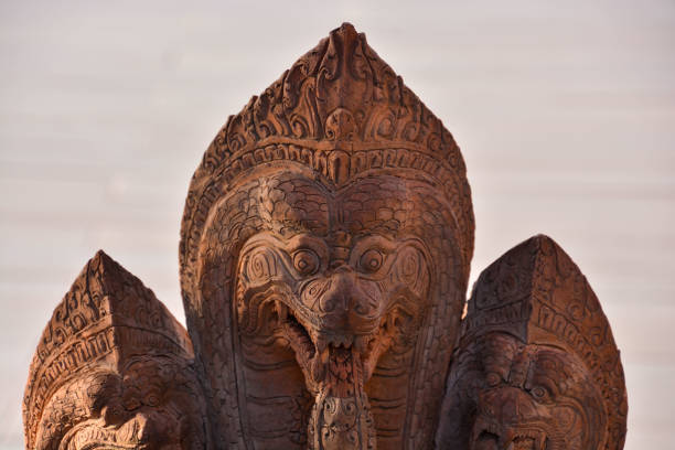 istock Old oriental buddhist Statue Carvings 1693878944