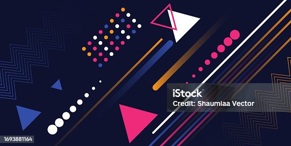 istock Modern colourful geometric triangle shape abstract background for sport poster and banner design 1693881164