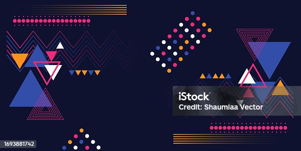 istock Modern colourful geometric triangle shape abstract background for sport poster and banner design 1693881742