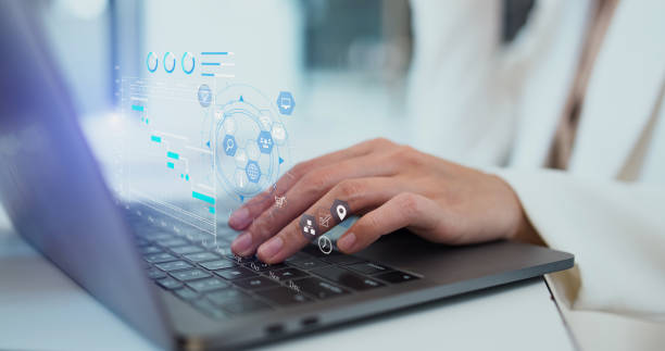 istock Business financial data and marketing growth report graph and data interface science. 1693899685