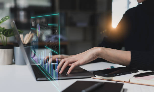 istock Business financial data and marketing growth report graph and data interface science. 1693899728