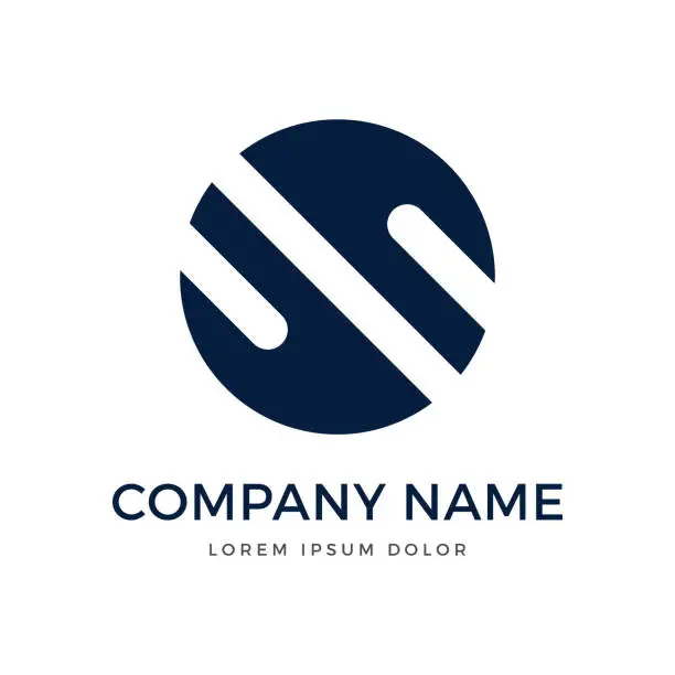 Vector illustration of Minimal business company logo design