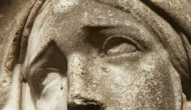 istock Face of Virgin Mary (fragment of antique statue) 1693927962