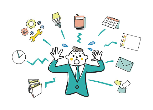 Confusing Managing Time Businessperson In A Suit Confused About Managing Schedules And Tasks ...