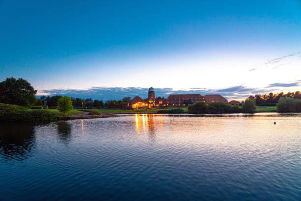 Caldecotte Lake at sunset, Milton Keynes, UK