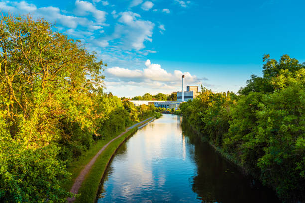 Factory near the canal in Milton Keynes