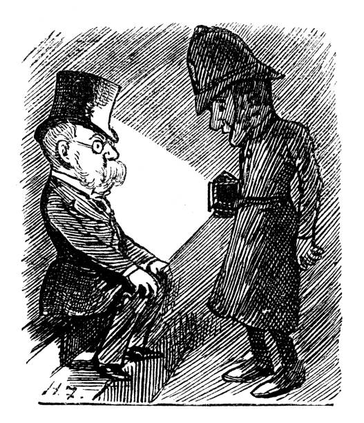 British satire caricature comic cartoon illustration