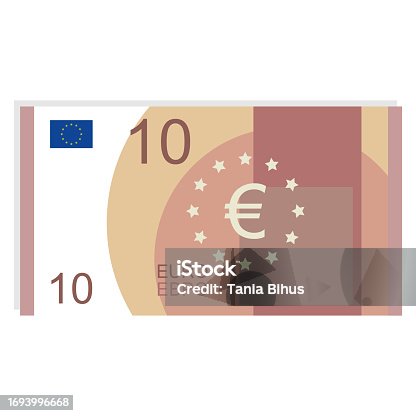 istock Ten euro banknote. Vector illustration 1693996668