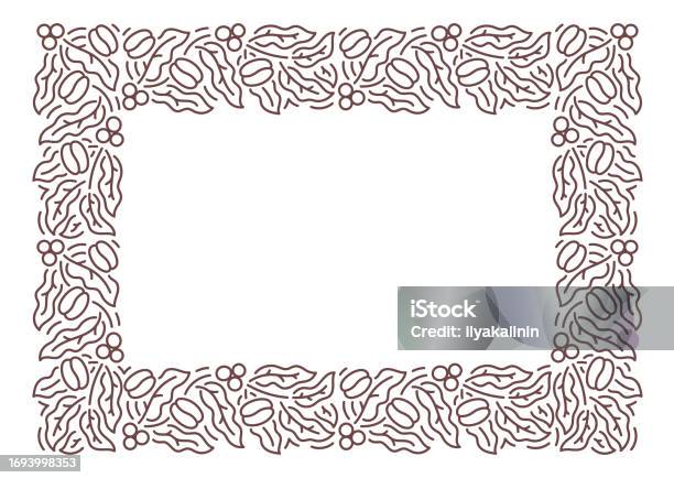 Coffee Color Rectangle Coffee Pattern Rectangular Frame Ornament Design Element Editable ...