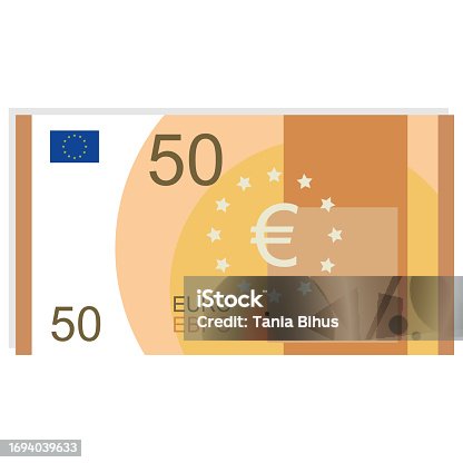 istock Fifty euro banknote. Vector illustration 1694039633