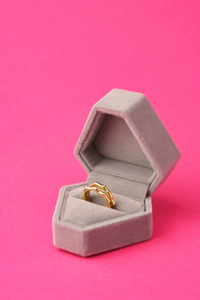 istock Small jewelry box on pink studio background 1694163712