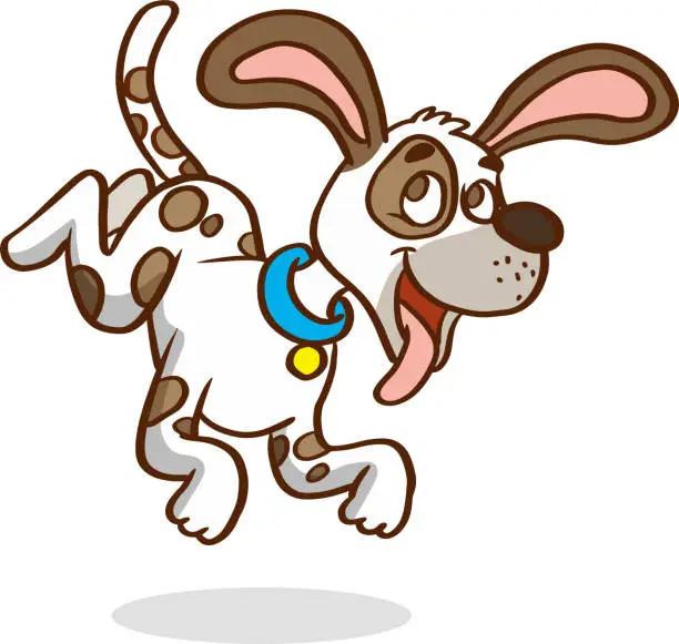 Vector illustration of Cute little dog cartoon vector