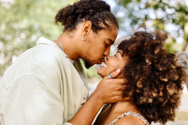istock Boyfriend and girlfriend kissing 1694209473