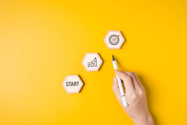 istock Business goal icons for increasing successful project plan, Business strategy planning management, Business goal, Innovation and inspiration for creativity idea thinking 1694235156