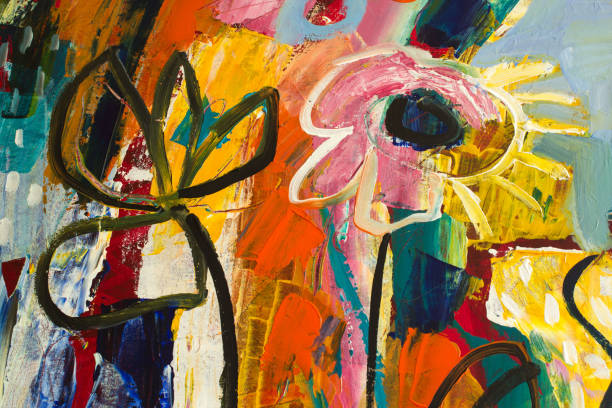 istock Detail of the Painting as a Background 1694280764