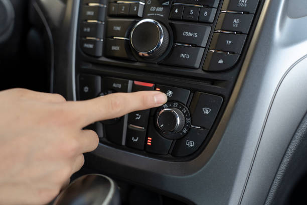 istock Turn on the vehicle air conditioner. 1694358949