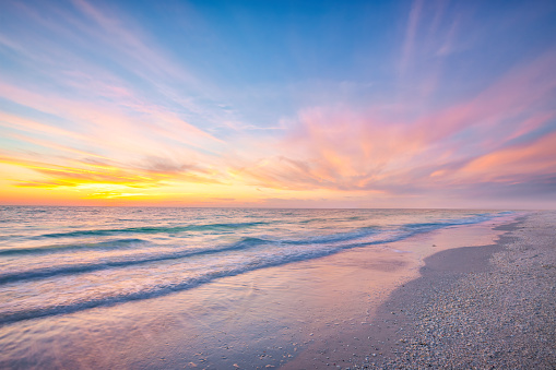Colorful sunset at Marco Island, Naples, Florida, USA.