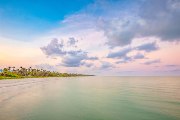 Beach in Naples, Florida, USA at dawn.